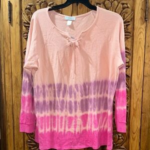 NWT CJ Banks 1X tie dye top